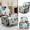 Cute Cartoon Doodle Cat Print Recliner Cover-grizzshop