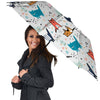 Cute Cartoon Doodle Cat Print Umbrella-grizzshop