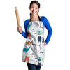 Cute Cartoon Doodle Cat Print Women's Apron-grizzshop