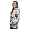 Cute Cartoon Doodle Cat Print Women's Hoodie-grizzshop