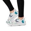 Cute Cartoon Doodle Cat Print Women's Sneakers-grizzshop