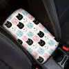 Cute Cat Face Print Car Console Cover-grizzshop