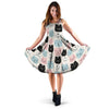 Cute Cat Face Print Dress-grizzshop