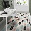 Cute Cat Face Print Floor Mat-grizzshop