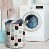 Cute Cat Face Print Laundry Basket-grizzshop