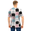 Cute Cat Face Print Men T Shirt-grizzshop