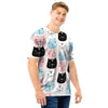 Cute Cat Face Print Men T Shirt-grizzshop