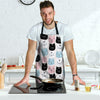 Cute Cat Face Print Men's Apron-grizzshop