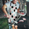 Cute Cat Face Print Men's Apron-grizzshop