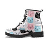 Cute Cat Face Print Men's Boots-grizzshop