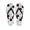 Cute Cat Face Print Men's Flip Flops-grizzshop