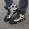 Cute Cat Face Print Men's High Top Shoes-grizzshop