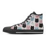 Cute Cat Face Print Men's High Top Shoes-grizzshop