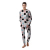 Cute Cat Face Print Men's Pajamas-grizzshop