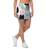 Cute Cat Face Print Mini Skirt-grizzshop