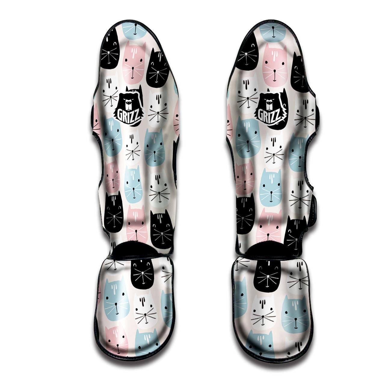 Cute Cat Face Print Muay Thai Shin Guard-grizzshop