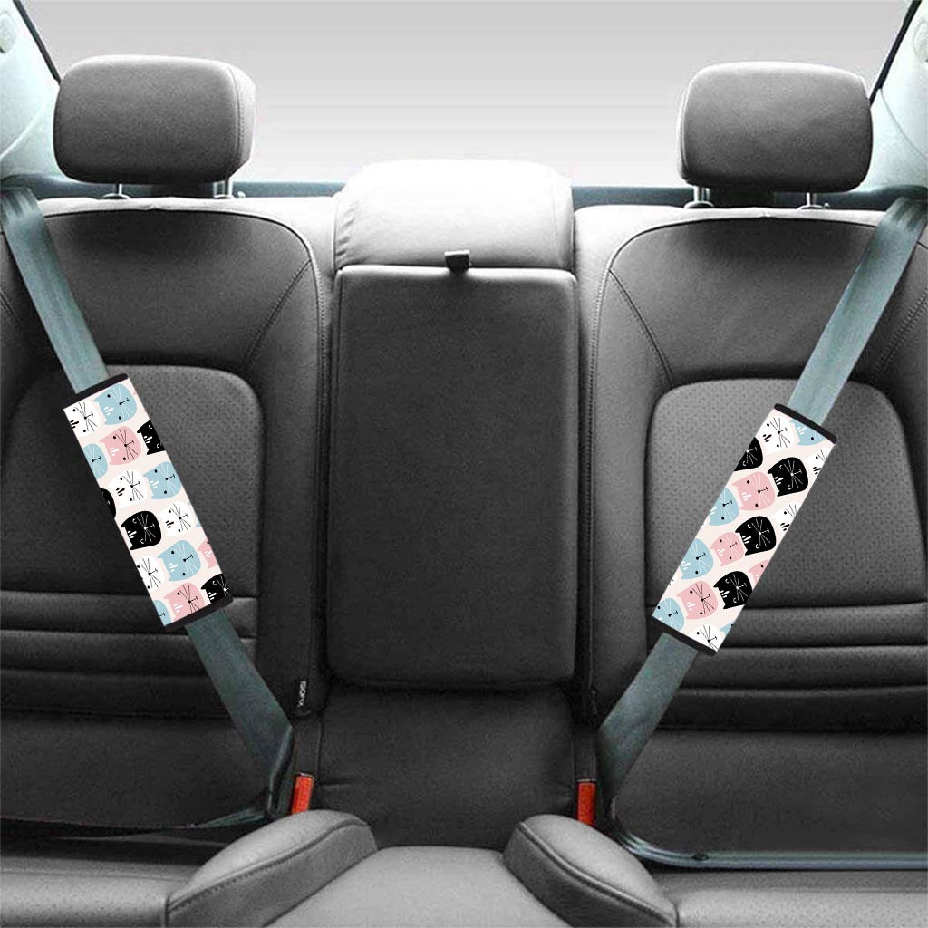 Cute Cat Face Print Seat Belt Cover-grizzshop