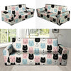 Cute Cat Face Print Sofa Cover-grizzshop