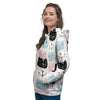 Cute Cat Face Print Women's Hoodie-grizzshop