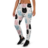 Cute Cat Face Print Women's Joggers-grizzshop