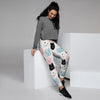 Cute Cat Face Print Women's Joggers-grizzshop