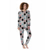 Cute Cat Face Print Women's Pajamas-grizzshop