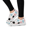 Cute Cat Face Print Women's Sneakers-grizzshop