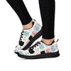 Cute Cat Face Print Women's Sneakers-grizzshop