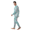 Cute Cat Mermaid Print Men's Pajamas-grizzshop