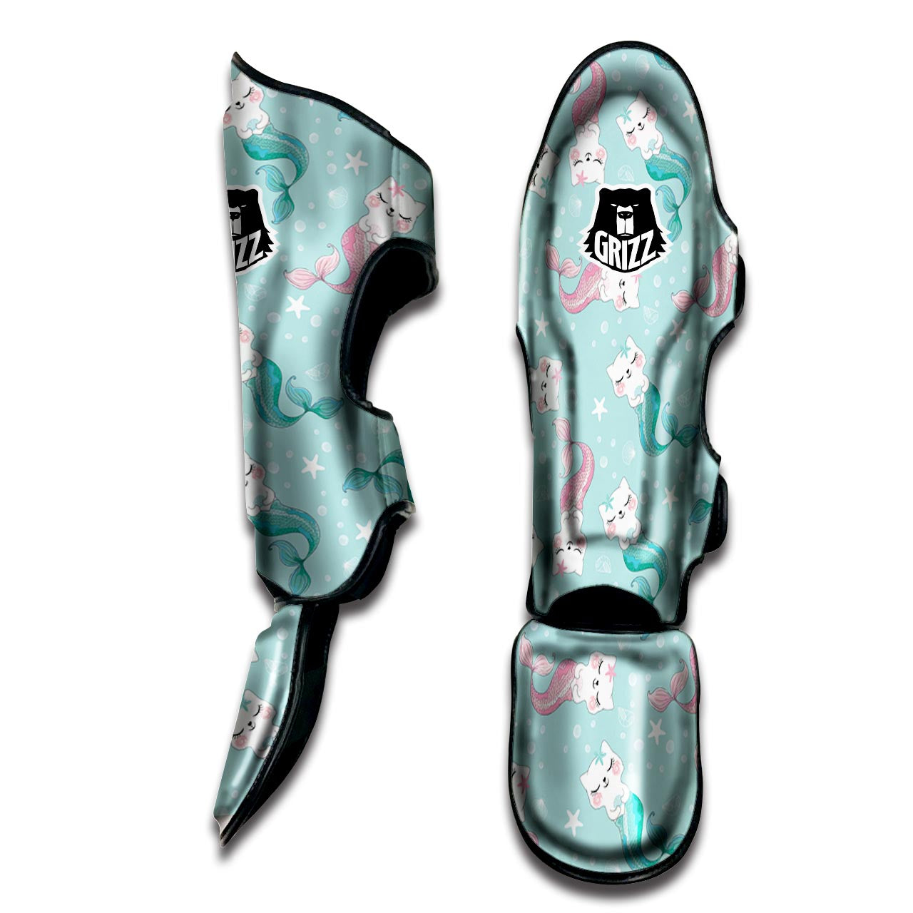 Cute Cat Mermaid Print Muay Thai Shin Guard-grizzshop