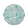 Cute Cat Mermaid Print Round Rug-grizzshop