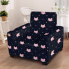 Cute Cat Polka Dot Print Armchair Cover-grizzshop