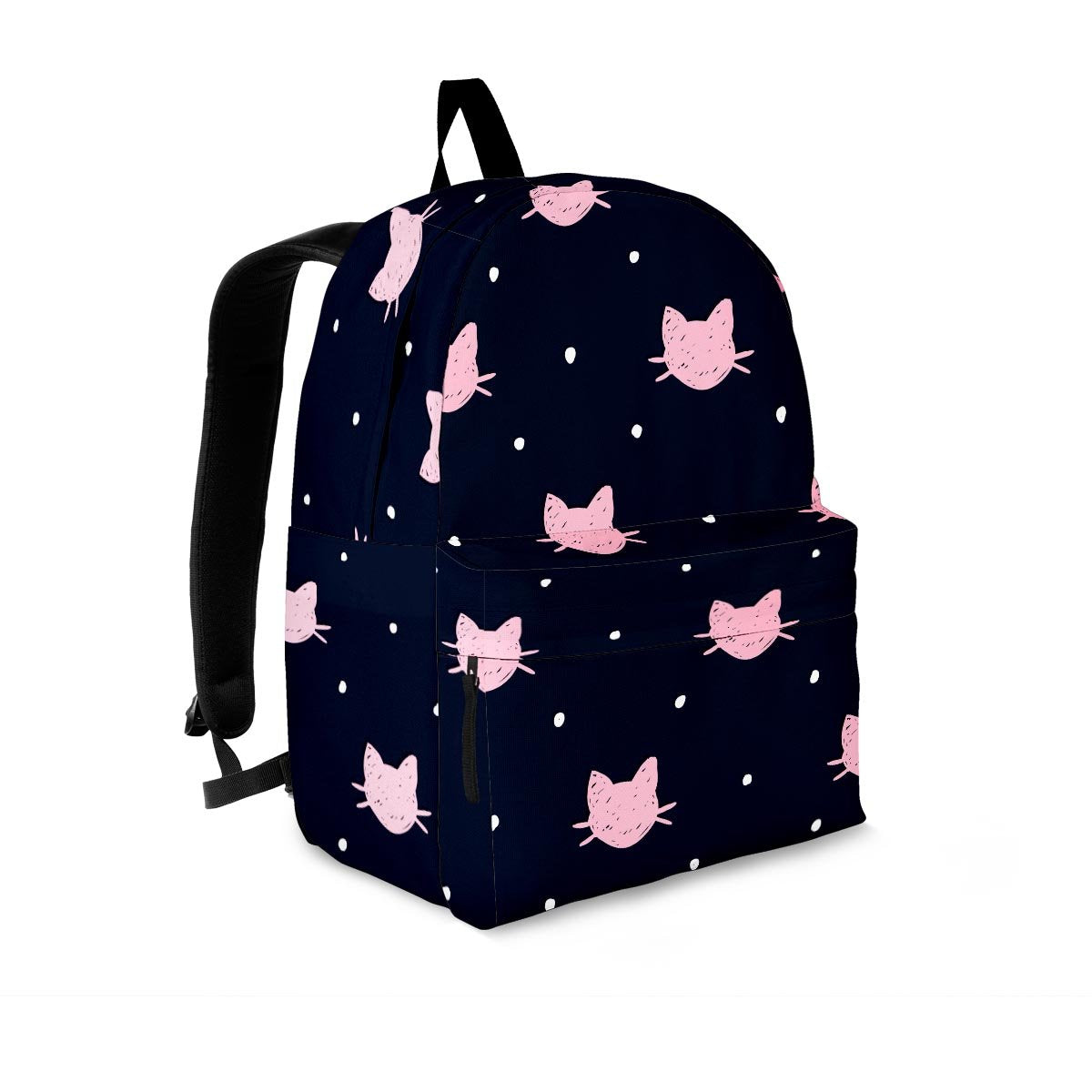 Cute Cat Polka Dot Print Backpack-grizzshop