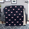 Cute Cat Polka Dot Print Blanket-grizzshop