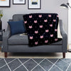 Cute Cat Polka Dot Print Blanket-grizzshop