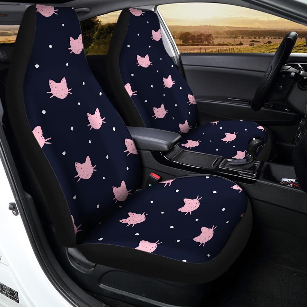 Cute Cat Polka Dot Print Car Seat Covers-grizzshop