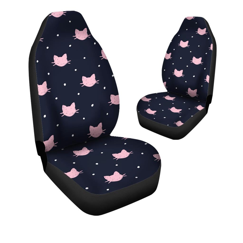 Cute Cat Polka Dot Print Car Seat Covers-grizzshop