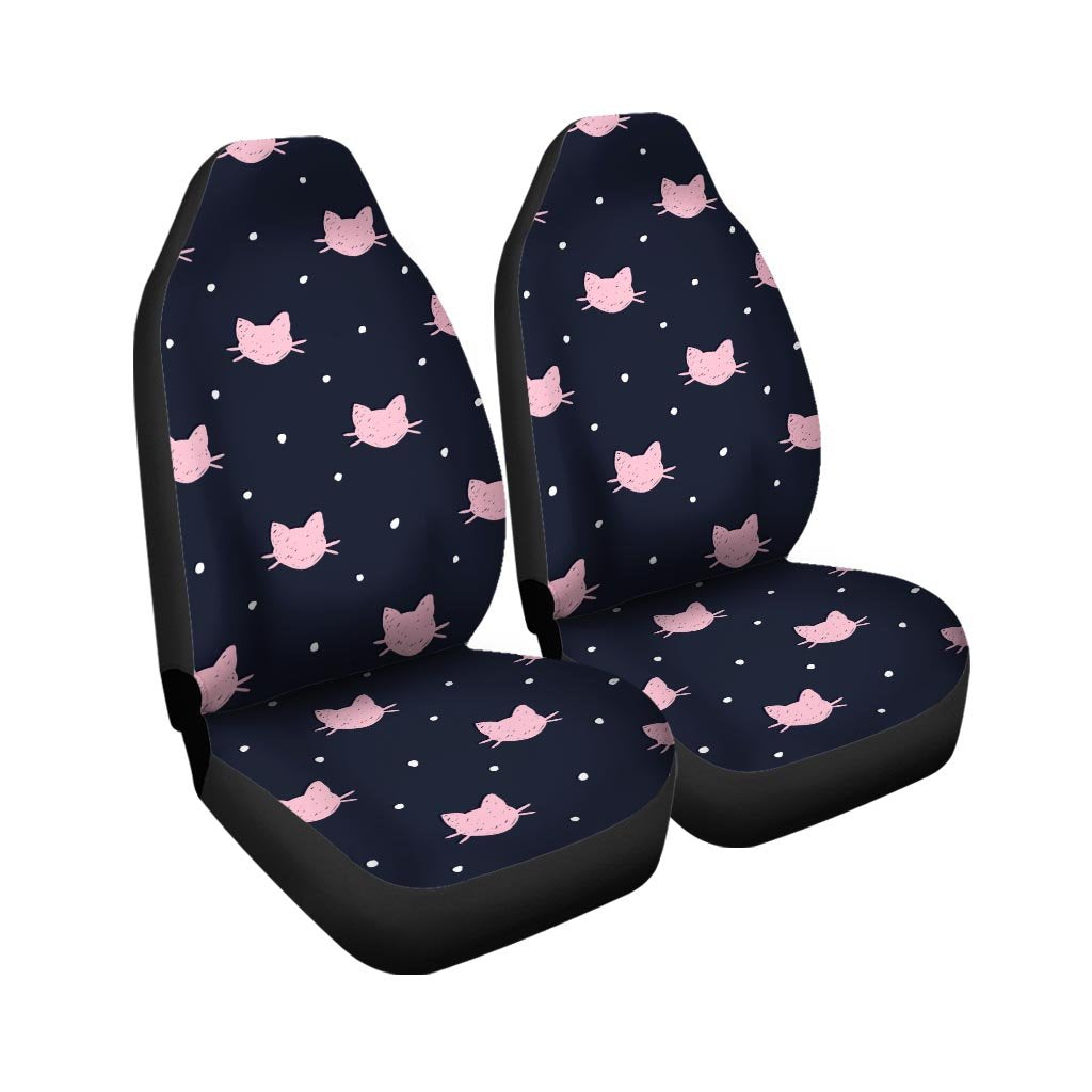 Cute Cat Polka Dot Print Car Seat Covers-grizzshop