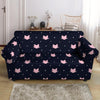 Cute Cat Polka Dot Print Loveseat Cover-grizzshop