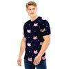 Cute Cat Polka Dot Print Men T Shirt-grizzshop