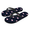 Cute Cat Polka Dot Print Men's Flip Flops-grizzshop