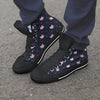 Cute Cat Polka Dot Print Men's High Top Shoes-grizzshop