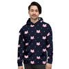 Cute Cat Polka Dot Print Men's Hoodie-grizzshop