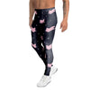 Cute Cat Polka Dot Print Men's Leggings-grizzshop