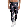 Cute Cat Polka Dot Print Men's Leggings-grizzshop