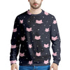 Cute Cat Polka Dot Print Men's Sweatshirt-grizzshop