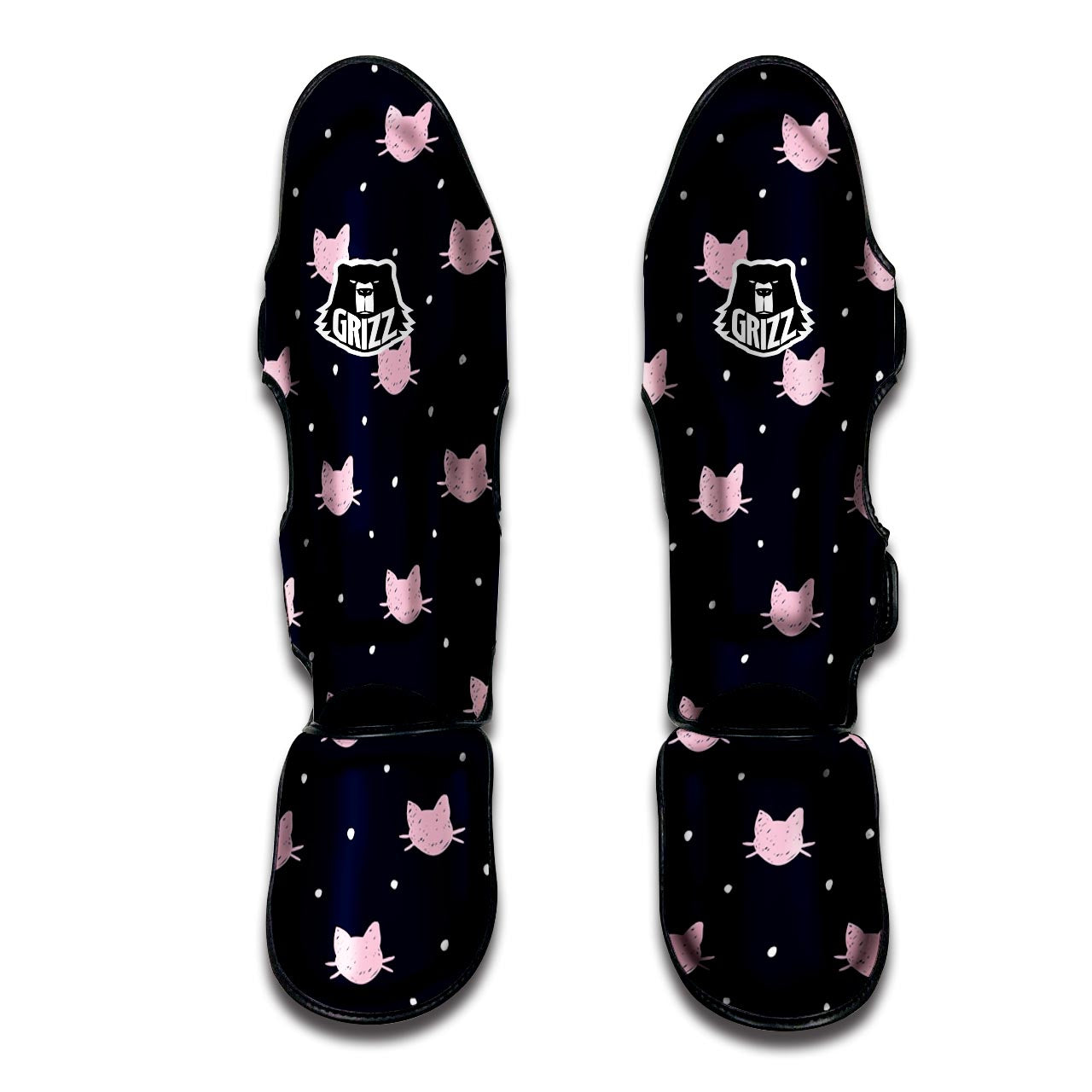 Cute Cat Polka Dot Print Muay Thai Shin Guard-grizzshop