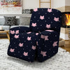 Cute Cat Polka Dot Print Recliner Cover-grizzshop