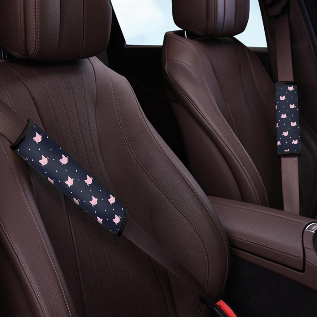 Cute Cat Polka Dot Print Seat Belt Cover-grizzshop