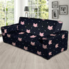 Cute Cat Polka Dot Print Sofa Cover-grizzshop